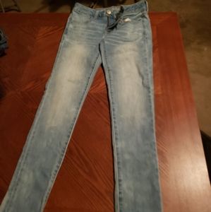 Light blue low rise jeggings